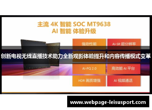 创新电视无线直播技术助力全新观影体验提升和内容传播模式变革